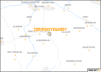 map of Zorinskiye Dvory