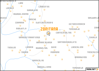 map of Zoritana