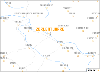 map of Zorlenţu Mare