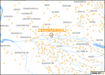 map of Zormandai Kili