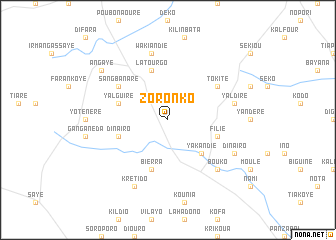 map of Zoronko