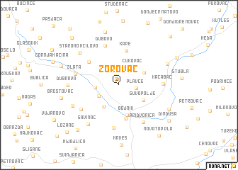 map of Zorovac