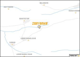 map of Zoryanka