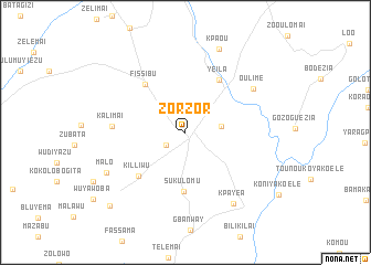 map of Zorzor