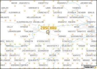 map of Zöschau