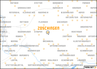 map of Zöschingen