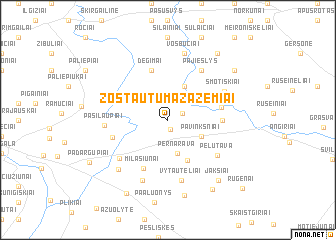 map of Žostautų Mažažemiai