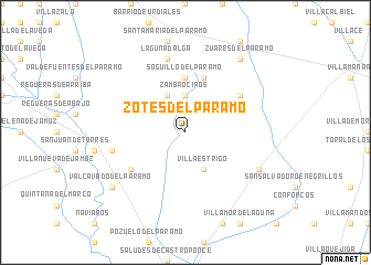 map of Zotes del Páramo