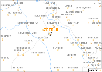 map of Zotola