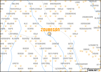 map of Zoubégan