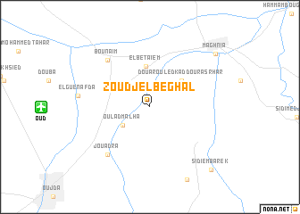 map of Zoudj el Beghal