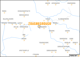 map of Zougbéga Ouga