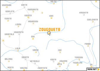 map of Zougoueta