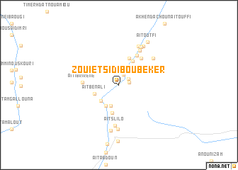 map of Zouiet Sidi Bou Beker