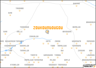 map of Zoukoundougou