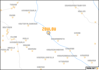 map of Zoulou