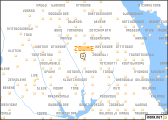 map of Zoumé