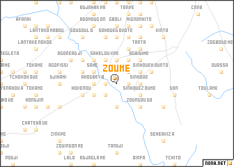 map of Zoumè