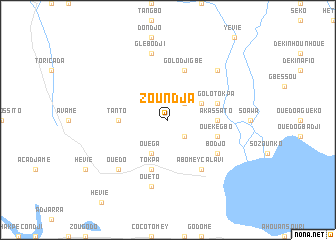 map of Zoundja