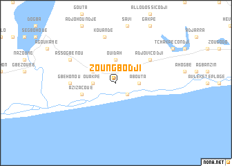 map of Zoungbodji