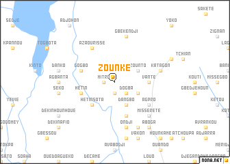 map of Zounké