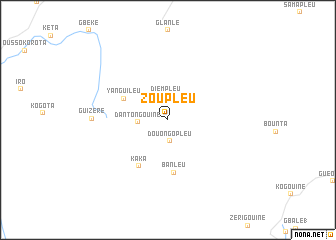 map of Zoupleu