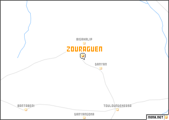 map of Zouraguèn