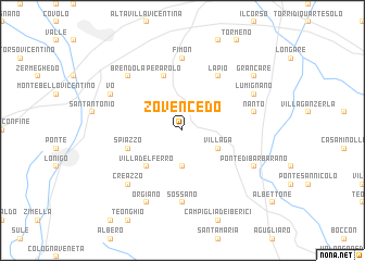 map of Zovencedo