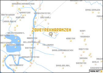 map of Zoveyr-e Kharāmzeh