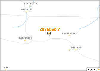 map of Zoyevskiy