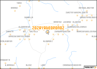 map of Zozaya de Oronoz