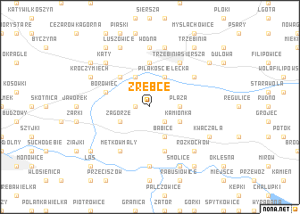map of Zrebce