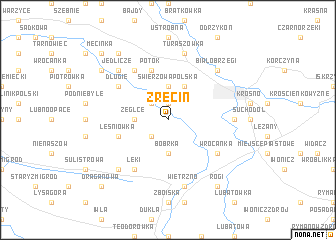 map of Zręcin