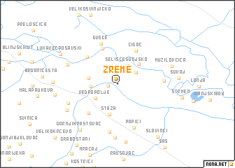 map of Žreme