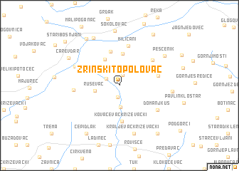 map of Zrinski Topolovac