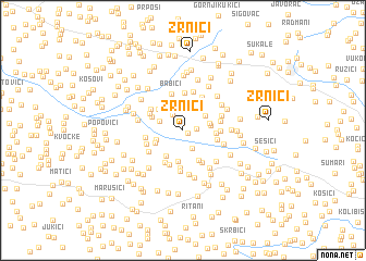 map of Zrnići