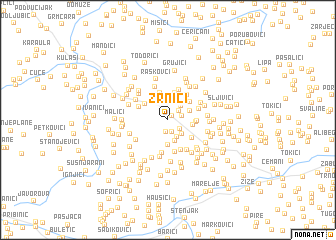 map of Zrnići