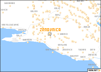 map of Žrnovnica