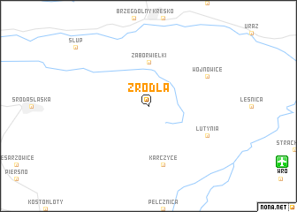 map of Źródła