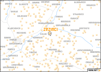 map of Zrzinci