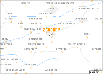 map of Zsadány