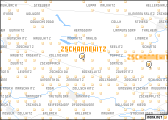 map of Zschannewitz