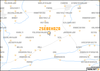 map of Zsebeháza