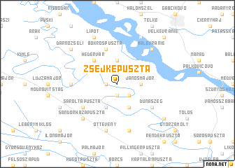 map of Zsejkepuszta