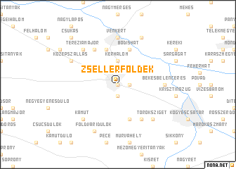 map of Zsellérföldek