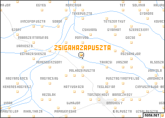 map of Zsigaházapuszta