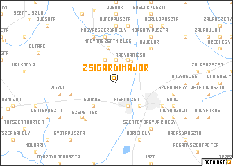 map of Zsigárdimajor