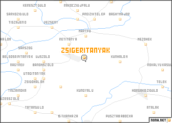 map of Zsigeritanyák
