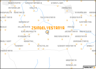 map of Zsindelyestanya