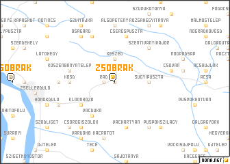 map of Zsobrák